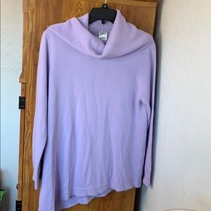 Lavender size Large cowl neck sweater